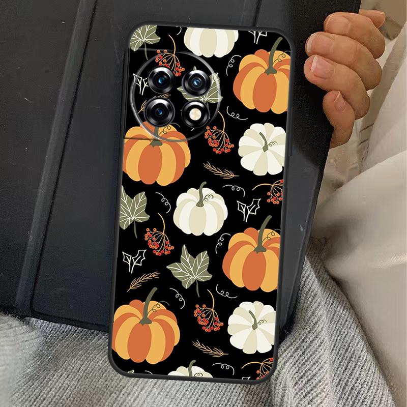 Autumn Leaves Pumpkin Halloween Case For OnePlus 15 13T 13 12 11 13R 12R 10R 10T 8T OnePlus Nord 5 CE 3 4 Lite N20 N30 Cover