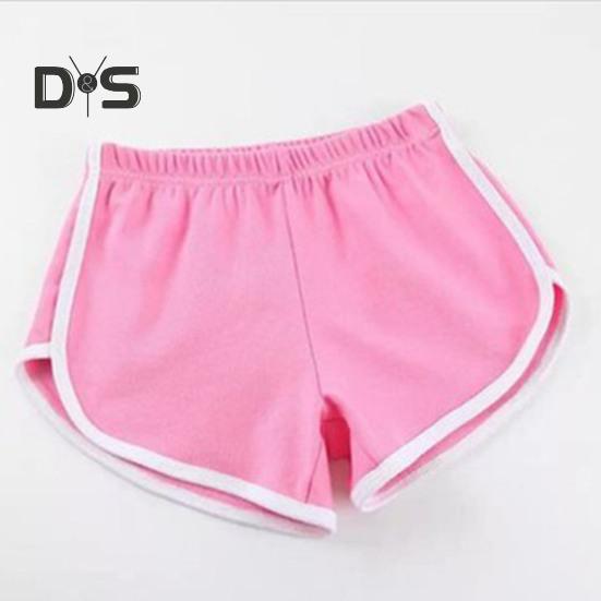 Damen-Sportshorts, elastische Taille, Yoga-Mini-Shorts, einfarbig, superkurze Hosen, leichte Strandhosen, sportliche Shorts