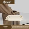 380ml Square Biodegradable Corn Starch Disposable Food Container (300 Sets)