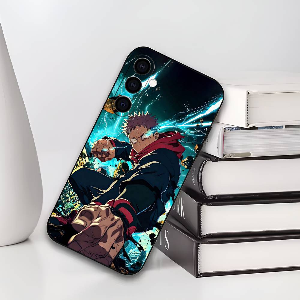 Y-Yuji I-Itadori Jujutsu K-Kaisen Phone Case For Samsung Galaxy A73,A72,A71,A70,A53,A52,A51,Soft Silicone Black Cover