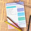 WTEMPO Back-to-school Season Stationery Planner Schedule Daily/Weekly/Monthly Self-discipline Schedule Easy To Tear Off Time Management Plan Memo Pad