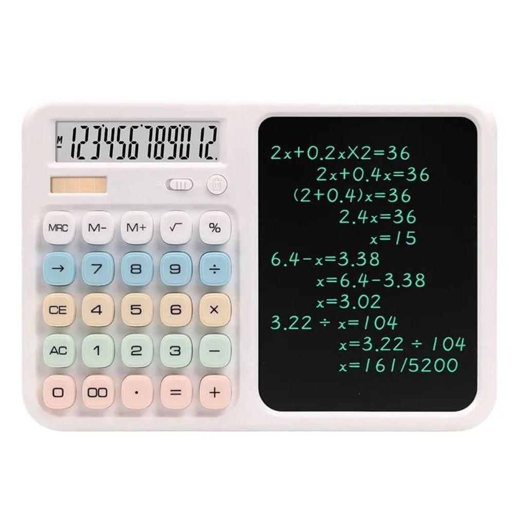 Dual Powered Writing Tablet Calculator 12 Digit Display Scientific Calculator  Student