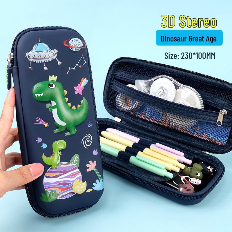 3D Stereo Pencil Case: Large Capacity, Dirt-Resistant, Cute Milky White School Supplies Stationery Bag