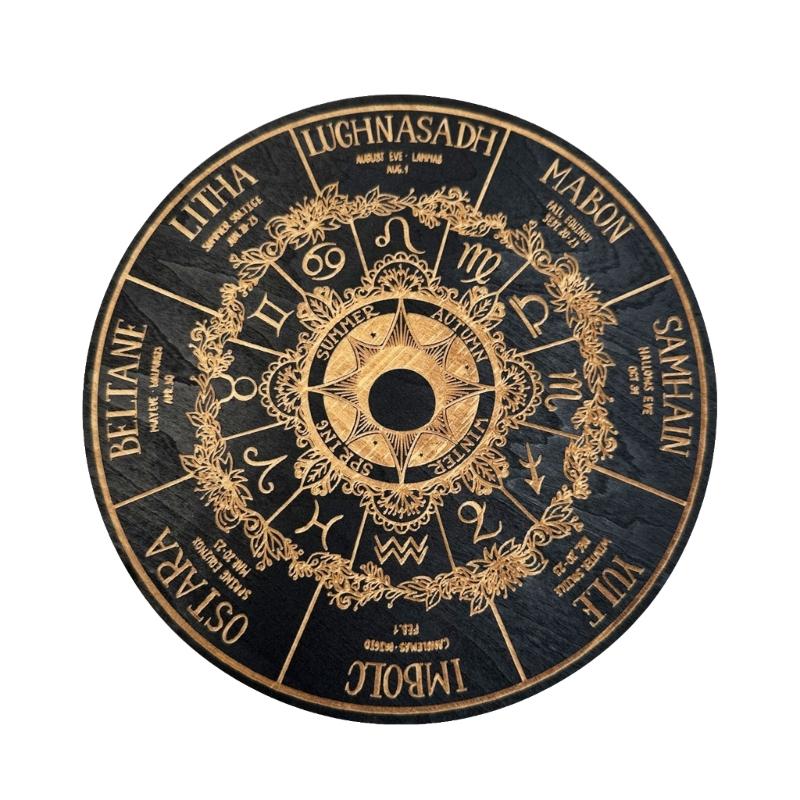 Sun Moon Array Pendulum Plate Crystal Energy Boards Engraving Pattern Decor