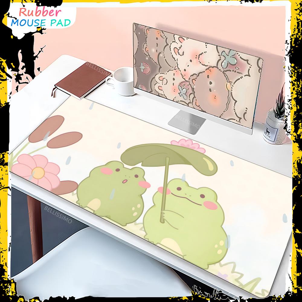 Cute frog rubber HD Mouse Pad Large Computer Cartoon Anime Gamer player Keyboard XXL MousePad Laptop Gaming Accessories Desk Mat