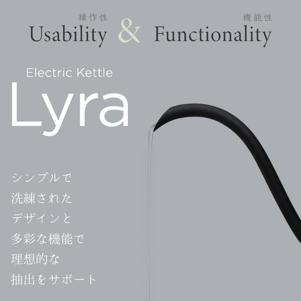 HARIO Electric Kettle Temperature Lightweight Maximum Capacity Coffee Coffee Laila, Control, Keep-Warm Function, Design, 800mL, Black, Drip, Kettle,