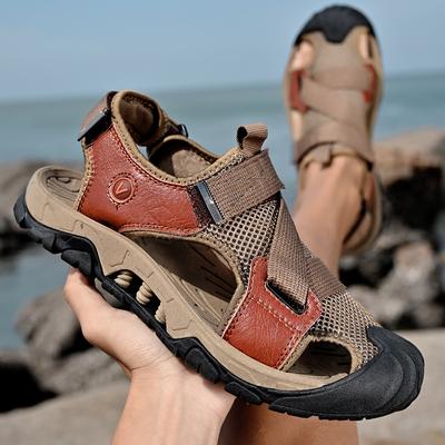 Summer Men's Sandals Leather Men's Casual Shoes Outdoor Men Leather Sandals for Men Beach Shoes Roman Men's Shoes
