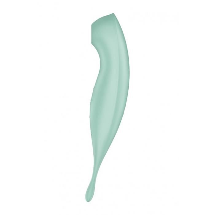 Stimulateur connecté - SATISFYER - Twirling Pro - Vert - Silicone médical - Étanche IPX7