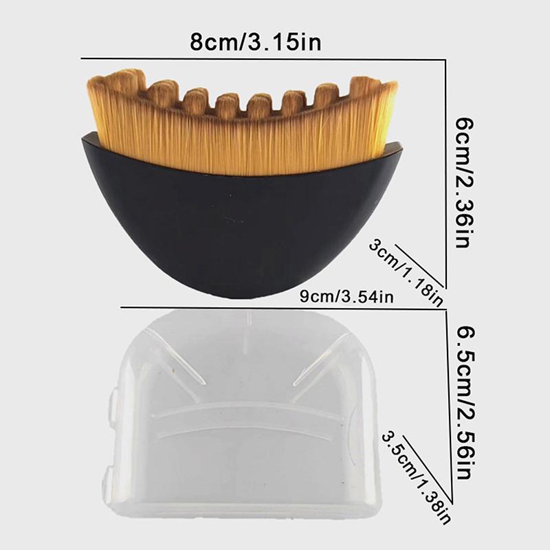 Portable Dry Facial Brush Soft Bristles Contoured Lymphatic Massage Tool Face Sculpting Device Home Spa Gentle Exfoliation Brush