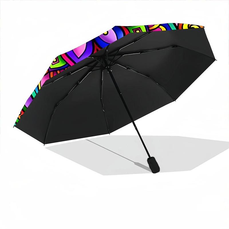 1pc Colorful Mandala Pattern Automatic Umbrella - Automatic Opening And Closing, Sturdy Iron Frame, Formal Occasions yy251018120