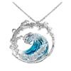 Creative Wave Pendant Necklace Ocean Style Spindrift Jewelry Sea Oath Necklace  Daily Wear
