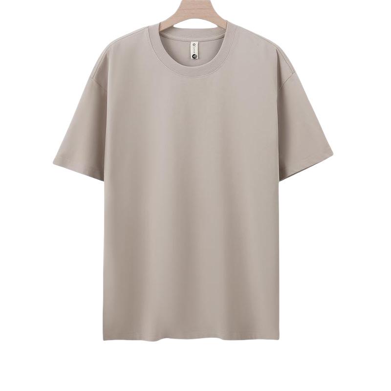 Men's Quick-Dry Ice Silk Round Neck T-Shirt - Solid Color Summer Edition