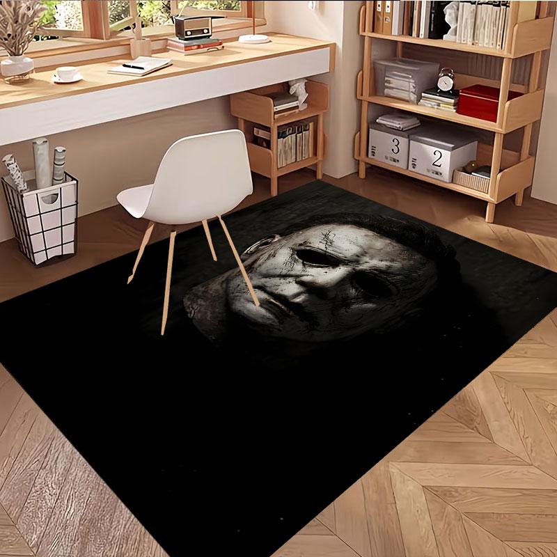 Michael Myers Print Rug, Washable Floor Carpet, For Entryway Dorm Laundry Room Office Study, Home Decor Birthday Christmas Gift