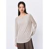 PEACEBIRD Women's Relaxed Fit Long Sleeve Knit T-Shirt