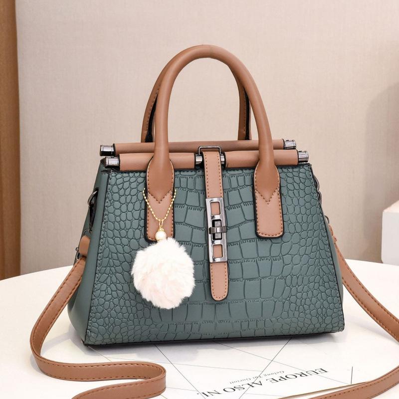 Handbag crocodile texture shoulder messenger bag women's bag classic