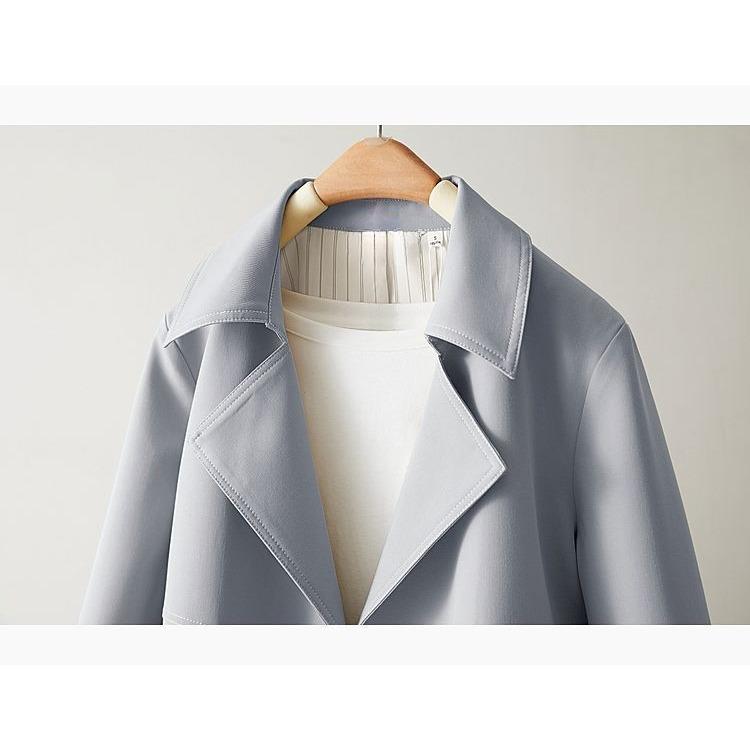 Jaqueta Feminina Chic Curta para Outono Versátil Casual Corta-vento para Estatura Pequena Moda