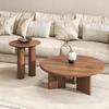 Solid Wood Coffee Table for Living Room, Small Apartment Tea Table, Elm Wood Sofa Side Table