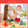 Cesto di Frutta e Verdura di Peluche Giocattolo Educativo per Bambini Piccoli e Bambini
