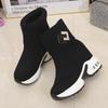 Fashion Aphixta Winter Snow Boots 5cm Height Increasing Women Shoes Short Plush Wedge Heel Ladies Shoes botas mujer invierno 2025