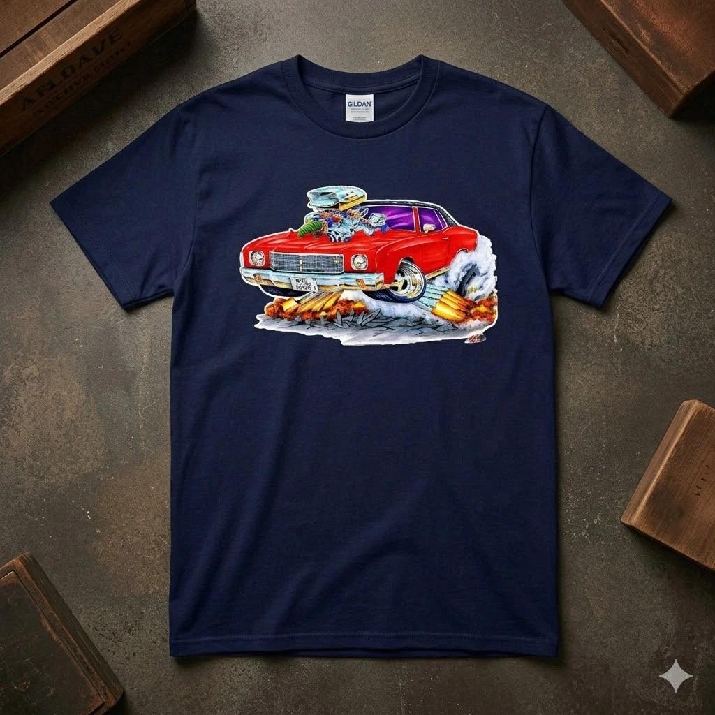 1970-72 Chevrolet T-Shirt Retro Hot Rod Graphic Tee XS
