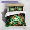 Set Biancheria da Letto 3 Pezzi Stampato FC VfL Wolfsburg Traspirante Copripiumino con Federe Biancheria da Letto Decorativa per Camera da Letto Casa