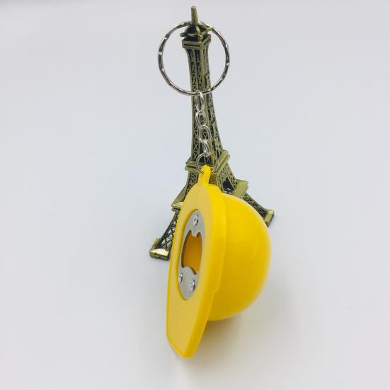2Pcs Hanging Buckle Multipurpose Helmet Shape Decorative Bottle Opener Design Anti-loss Creative Key