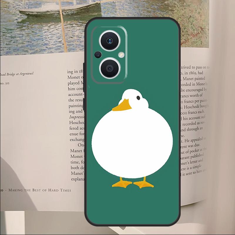 Cartoon Duck Knife Cover For OPPO Reno 7 8 Lite 11F 12F 13F 14F 10 11 12 13 14 Pro OPPO Find X6 X5 X8 Pro Case