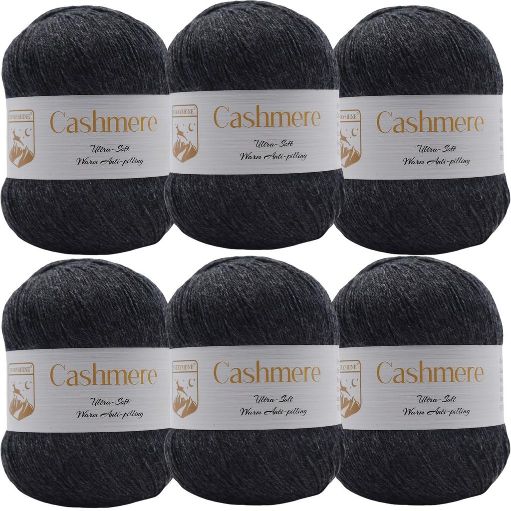 6pcs Cashmere Yarn Set, Ultra-Soft Polyester Blend, 300g/10.58oz Total, for DIY Crochet & Knitting, Warm Hand-Woven Crafts