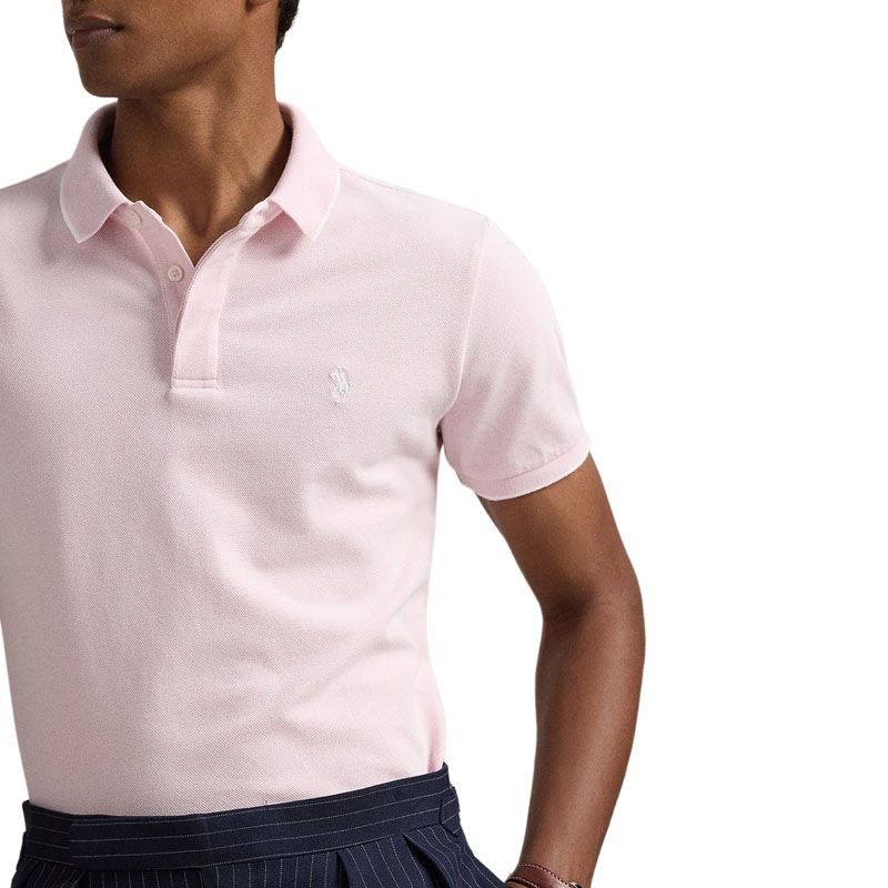 Polo Ralph Lauren Custom Slim Fit Solid Color Polo Shirt With Small Pony Embroidery Men Polo Shirts Garden-Pink MNPOKNI1N823380-650