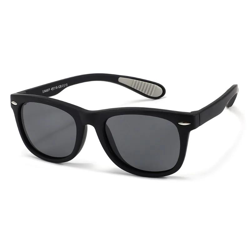 Fashion Square Children Sunglasses Baby Sunshade Silicone TPEE Frame Glasses Girl Boy Outdoors Polarized Shades UV400 3-12 s