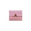 Korean Style Women's Short Matte PU Leather Wallet - Three-Fold, Retro, Thin Card Holder, Ideal for Students.