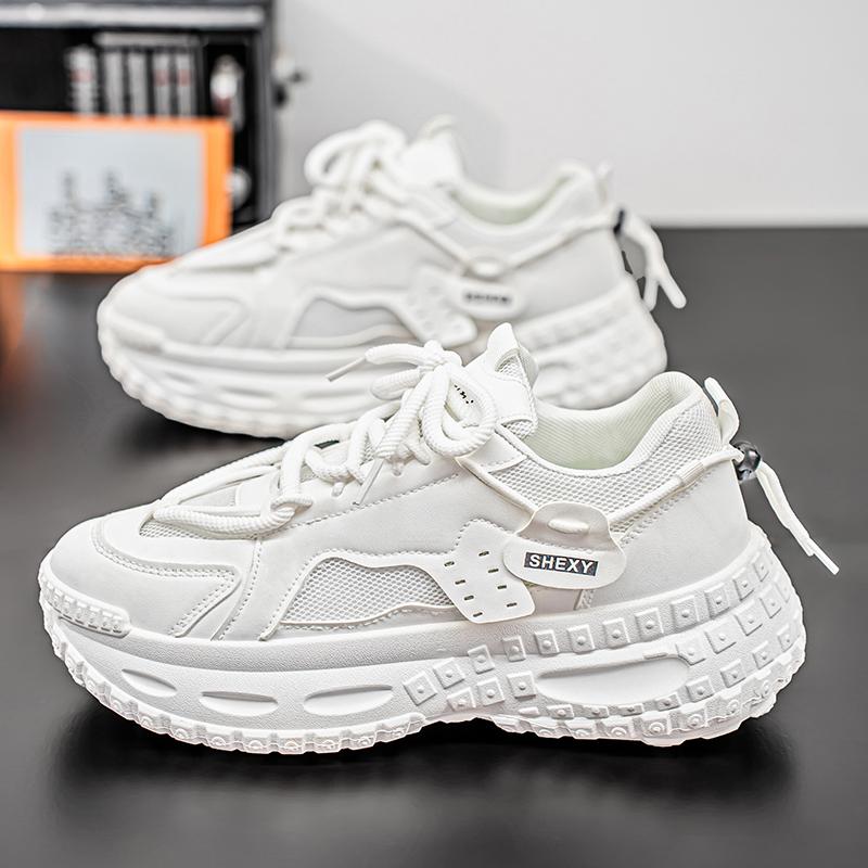 New Fashion Men 's Four Seasons Comfortable Thick Sole Shoes Students BoysTrending Soft Sole Breathable Casual Running Sneakers