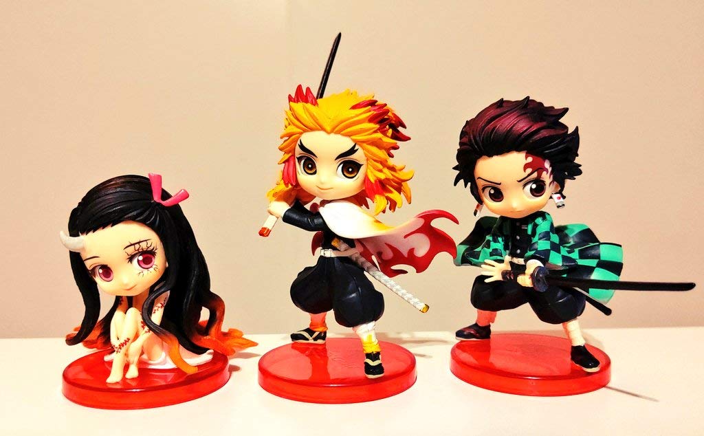Rengoku Anjuro Kamado Tanjiro Kamado Nezuko 3 Types Set Jump Service for All Applicants Q Posket Petit Demon Kimetsu No Yaiba Q Posket Work Collection