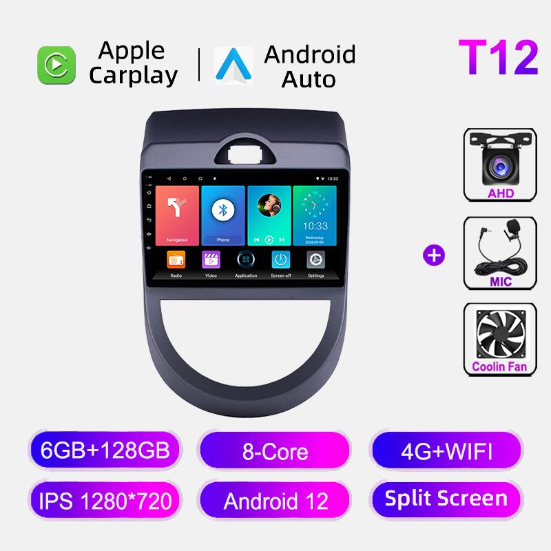 4G WIFI Android Car Radio For KIA Soul 2008-2011 Multimedia Video Player Navigaion GPS Carplay Auto Head Unit Stereo 8+128GB