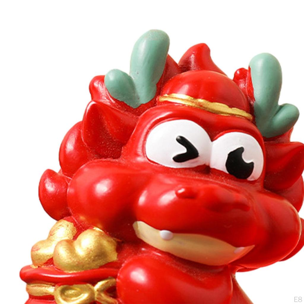 Chinese Year Decor Mini Dragon Statue Miniature Figurine Small Sculpture for Bedroom