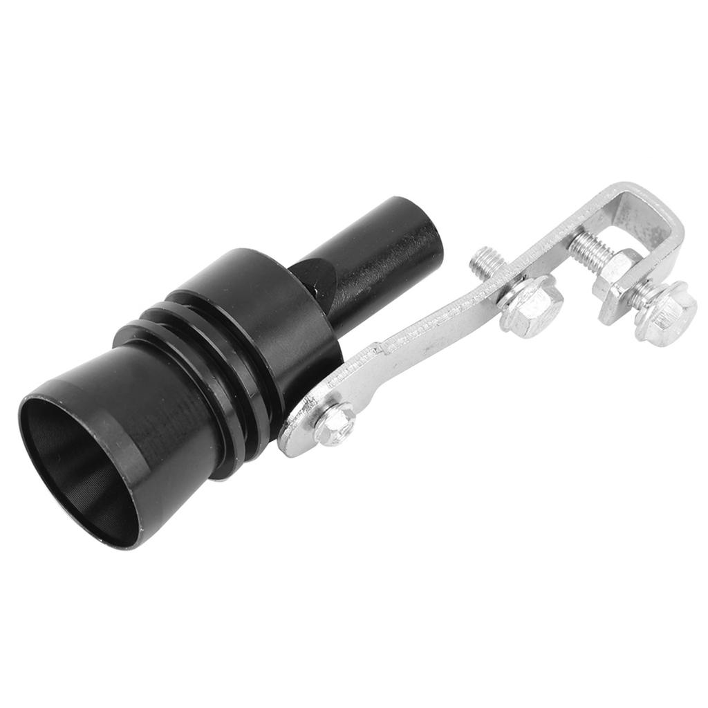 Aluminium Alloy Sound Tail Throat Exhaust Pipe Whistle Car Modified Part TC XL(Black)
