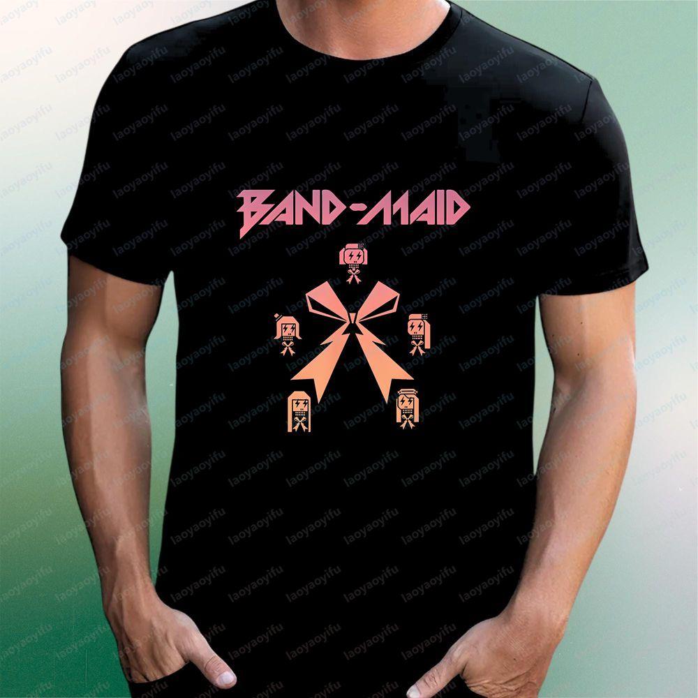 Band Maid Printed T-shirt - Unisex Trendy Short-sleeved Shirt Suitable for Both Unisex and WoUnisex with Large Patterned Design.