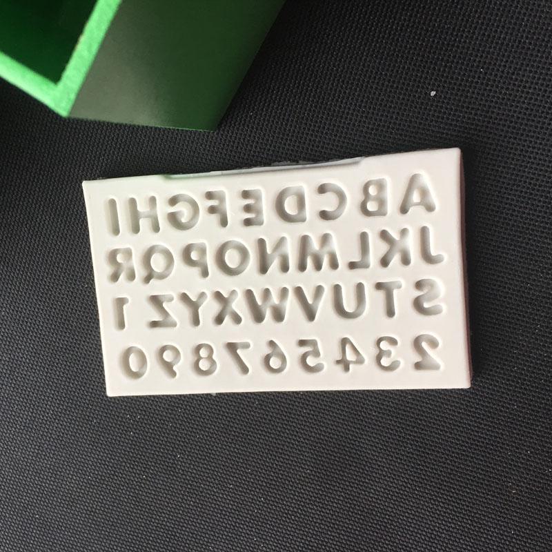 English Letter/number Silica Gel Mold DIY Fangdan Cake Decoration Candy Chocolate Mold Baking Tool