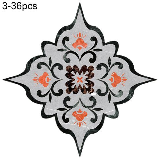 

36 шт., винтажные многофункциональные самоклеящиеся напольные наклейки из ПВХ в стиле ретро для гостиной 3