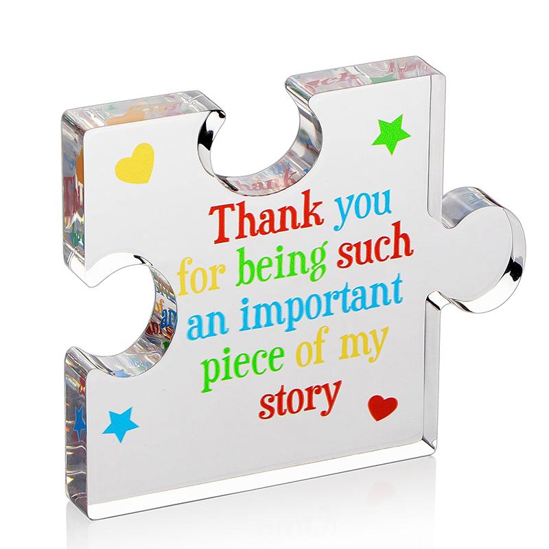 Creative Irregular Acrylic Puzzle Graphic Plaque Graduation Season Thank You Teacher Blessing Plaque Office Desk Decoration Gift