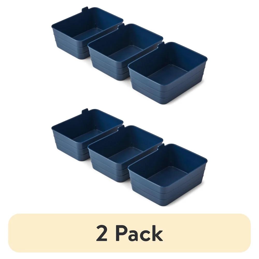 Set of 3 Flexible Drawer Organizers Solid Wall Design Lift Tab Storage Trays Dishwasher Safe Home Office Kitchen Organization
