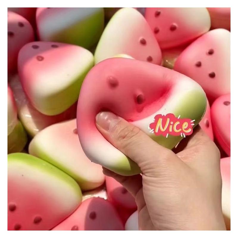 Non-Toxic Watermelon Fidget Toy Anti-Stress Slow Rising Fruit Pinch Squeeze Stress Reliever Funny Pressure Reducer Prop