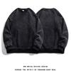 Women's Cotton Washed High Neck Retro Distressed Round Neck Hoodie (Pattern Individual)