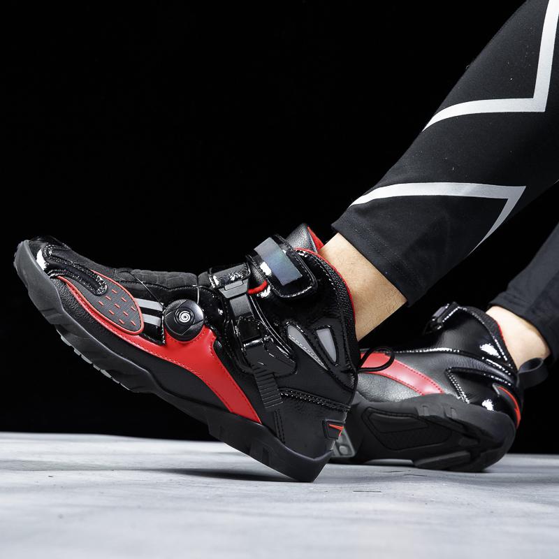 37-48 Pánské/Dámské Vysoké Motocyklové Boty Motocyklové Boty Otočný Knoflík Suchý Zip Cyklistické Boty