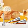 3-Piece 304 Stainless Steel Cream Horn Nozzle Set, Cake Cream Dispenser, Piping Bag Kit