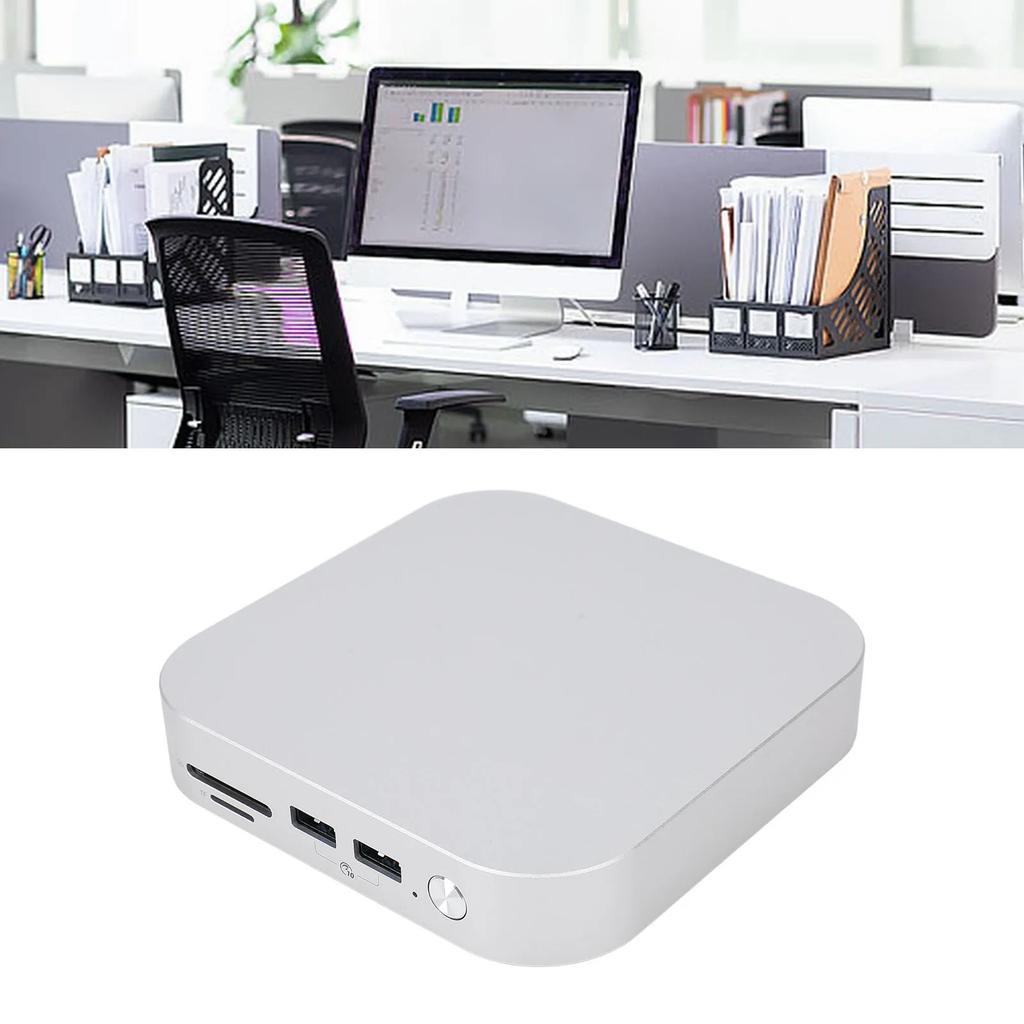 Aluminum Alloy Mount Dock Easy Setup Plug and Play for Mac Mini M4 Dock 40Gbps Bandwidth 10Gbps USB A Ports for Entertainment