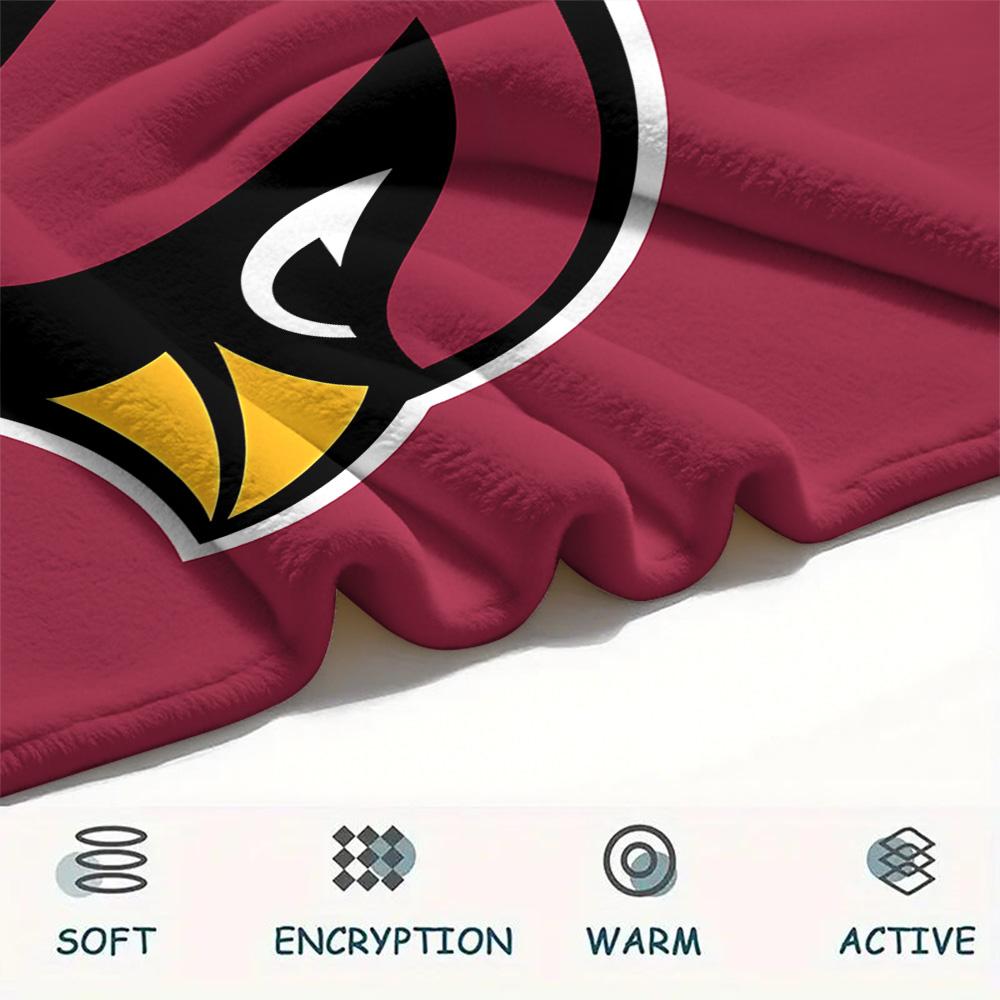Arizona Cardinals Print Flannel Blanket, High quality Comfortable for All Seasons, Home Decor, Warmth and Comfort, Perfect for Christmas Gifts