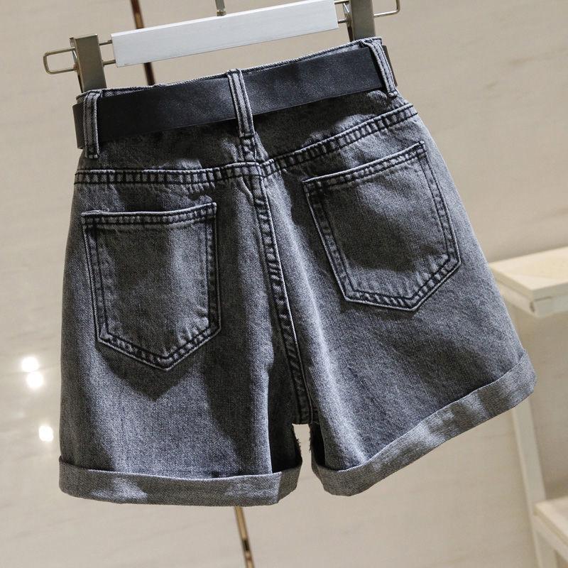 Women's High-Waisted Rolled-Up Denim Shorts - Summer 2022 Collection