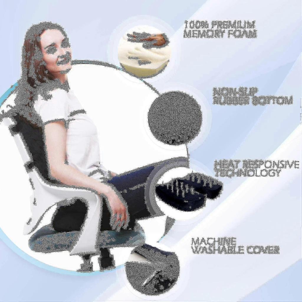 Orthopedic Seat Cushion And Back & Lumbar Support Cushions Pillow For Office Chair Memory Foam Car Seat Cushion