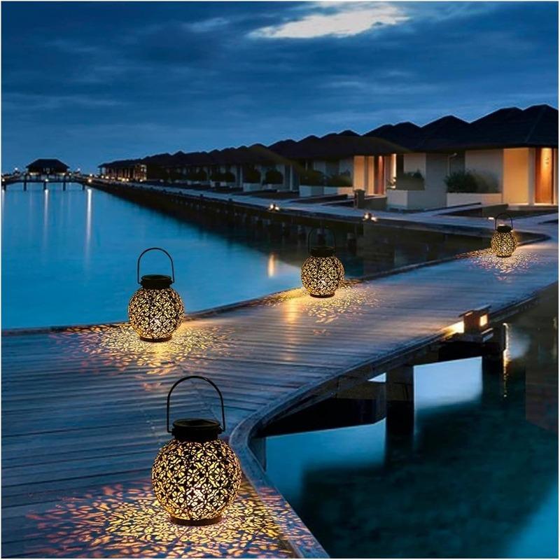 Lantern Light Waterproof Solar Lamp -LED Solar Powered Lantern Garden Light Dancing Flicker Flame Light Landscape Yard